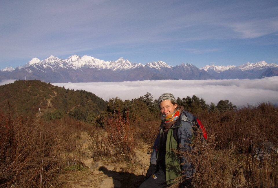 While en route to hike Langtang Valley